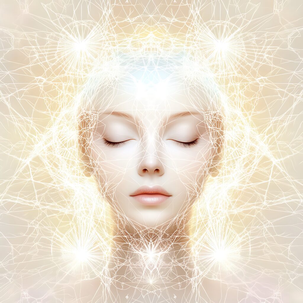 A mesmerizing stock photo featuring intricate sacred geometric patterns in pale pastel tones, exuding an aura of ancient wisdom and soul resonance